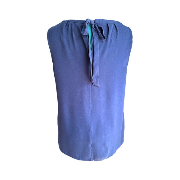 Boden Blue Pleated Blouse with Classic Style - Picture 3 of 9